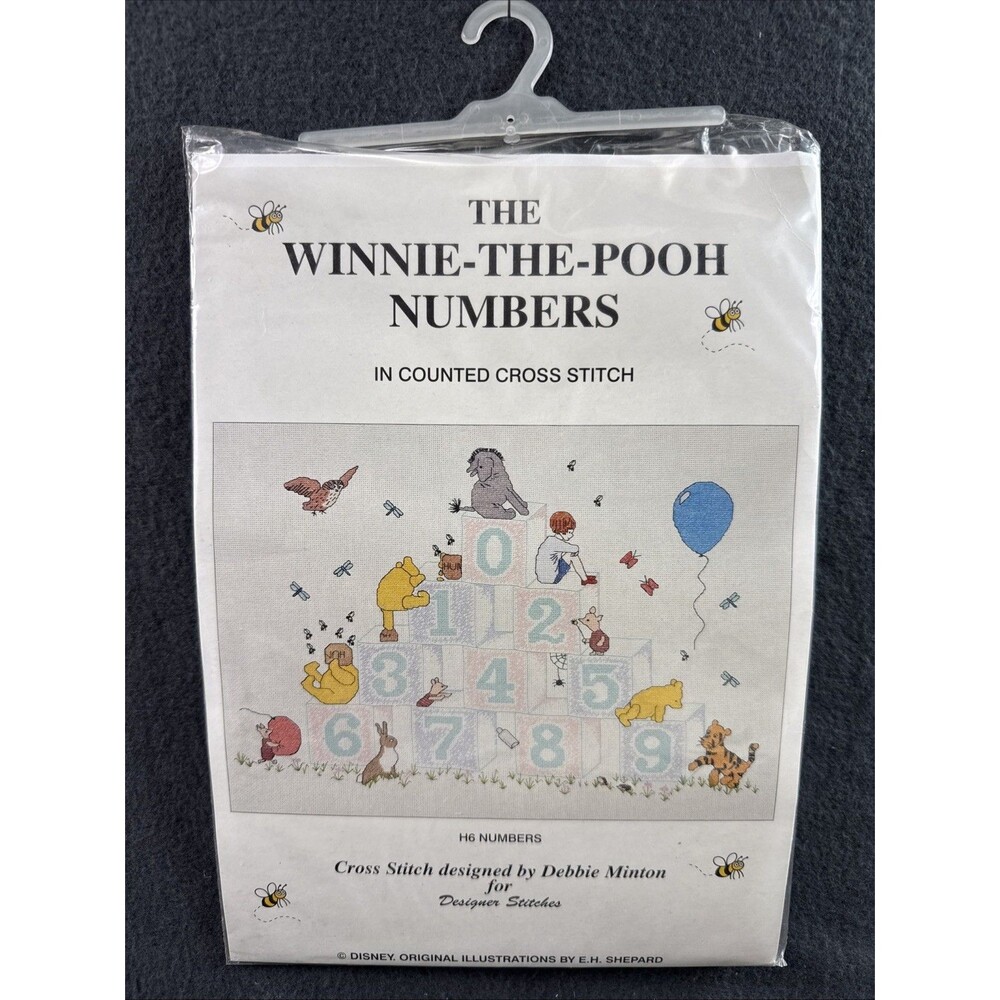 Vintage Disney Winnie The Pooh Numbers Counted Cross Stitch Kit Debbie Minton